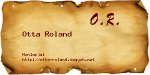 Otta Roland névjegykártya